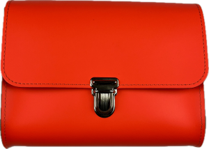 Leder Umhängetasche Roma neon orange b